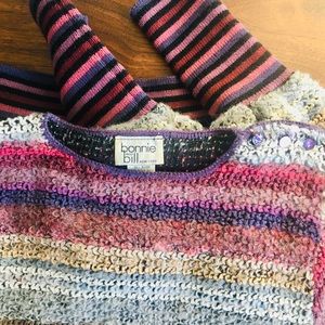 Vintage bonnie and bill striped sweater